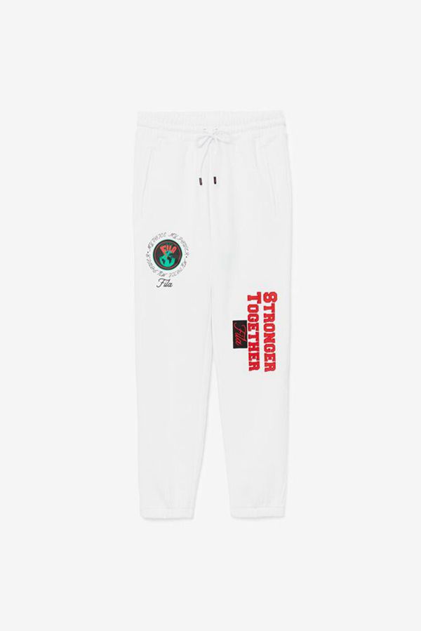 Fila Rhys French Terry Men's Jogger Pants - White,NZ 534-26418